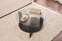 Nordure Mesa de Café Wood Black, Fume Vidrio Templado y Tablero Melamina 75x40x75cm